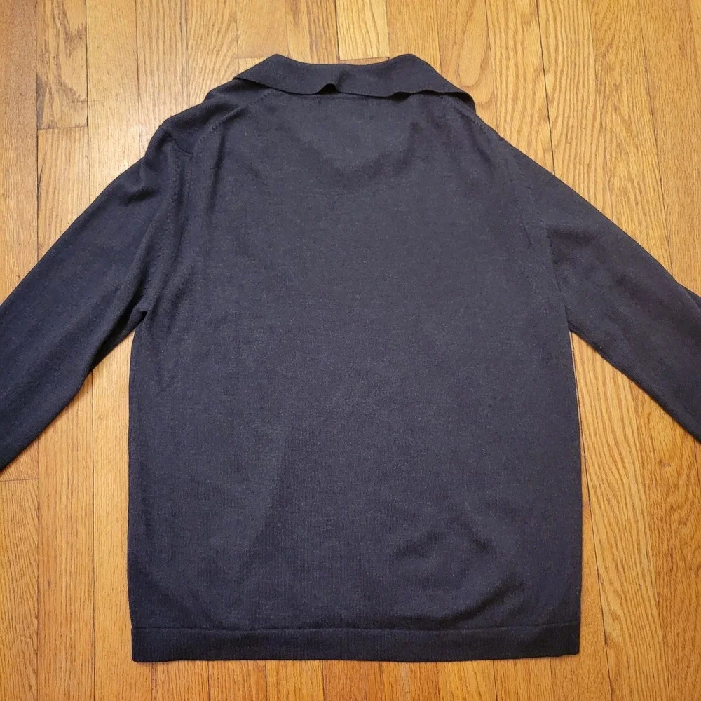 Banana Republic Navy Blue Silk Cashmere Sweater S Cozy Preppy Whimsigoth Grandpa